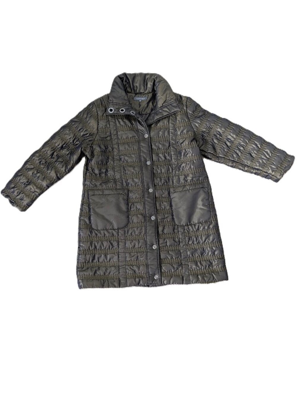 Addition Elle Quilted Smocked Coat | 2X